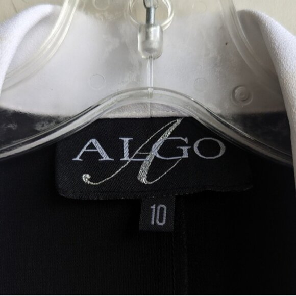 Vintage Algo short sleeve blazer blouse with white collar - Picture 4 of 4